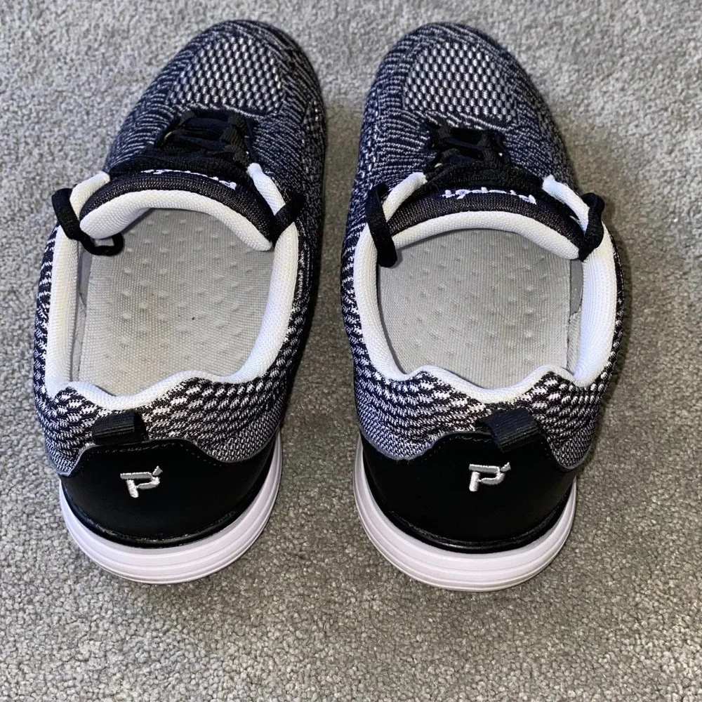 9.5 Propet TravelFit Pro Black & White Womens Sneakers Shoes - Picture 5 of 8